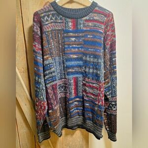A vintage Alfani men's long sleeve crew neck wool blend sweater in a size XXL.